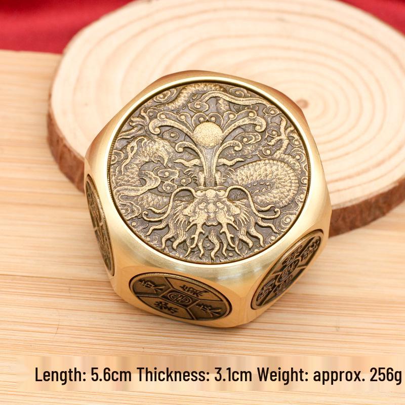 Mosazná vícestranná rotující dekompresní ozdoba pro přilákání bohatství a pokladů