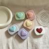 Women Colored Contact Lens Box Candy Color Square Love Portable Mirror Contact Lens Box Travel Easy Carry Storage Container