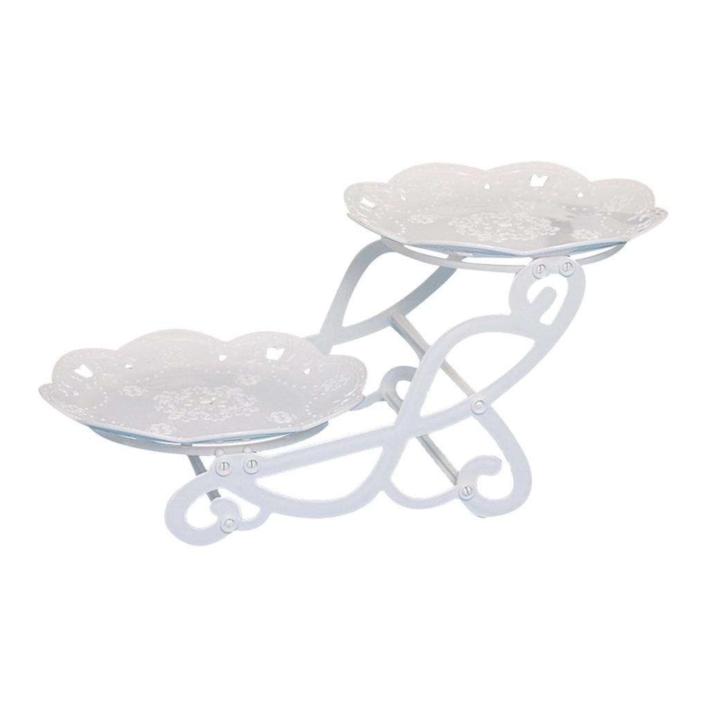 Cake Stand White Dessert Tray Snack Display Tray Bakeware Tabletop Display Stand for Candy Anniversary Banquet Tea Party