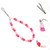 Cartoon Beaded Phone Lanyard Case Wrist Strap Wristlet Lightweight Stylish Key Chains Jewelry