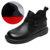 Leder Kurzstiefel für Damen, Neue Styles für Herbst und Winter, Lässige High-Top Schuhe, Retro Flache Schuhe