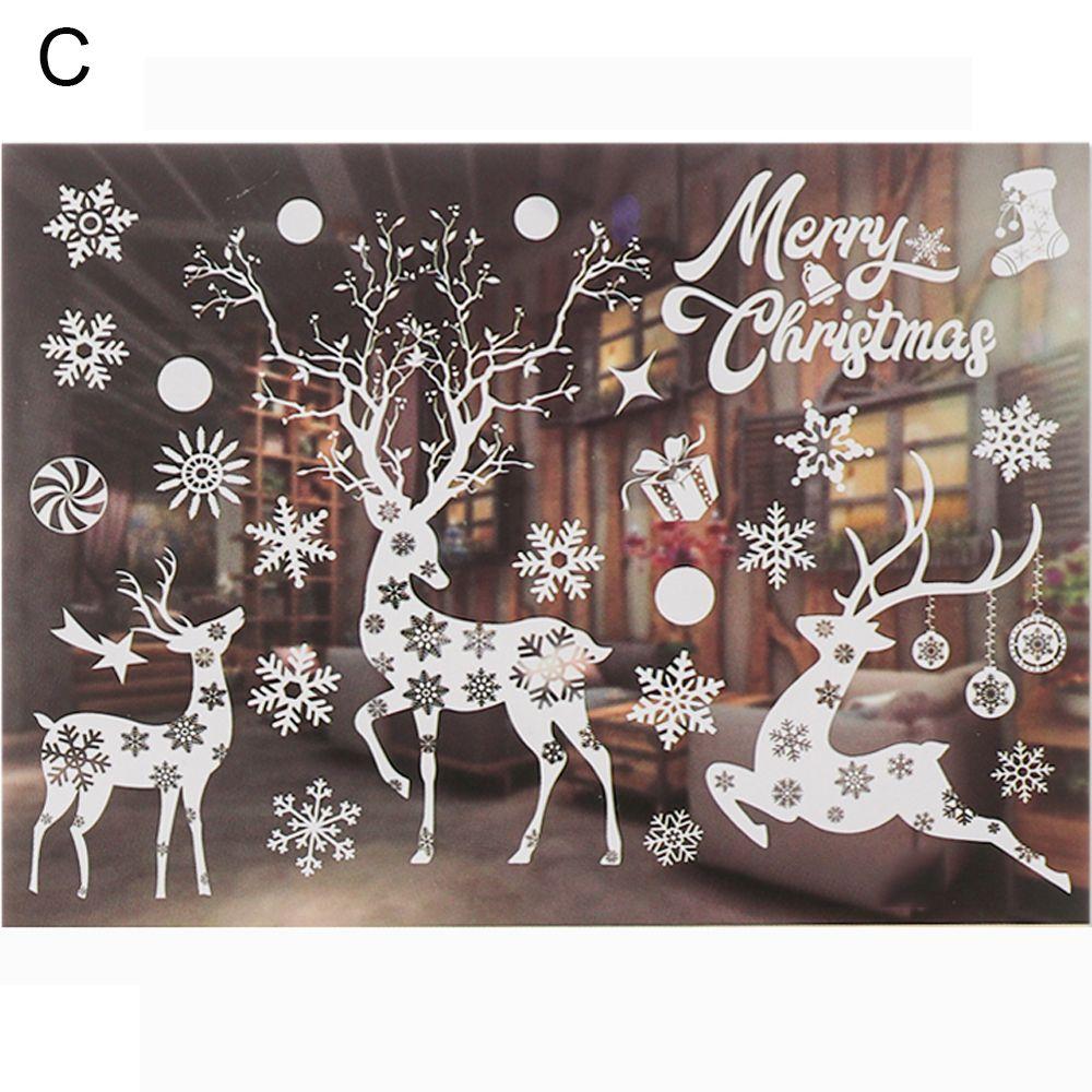

Sticker Village Snow Scene Christmas Wall Stickers Window Decal Xmas Sticker Shopwindow Ornament C