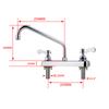 Hot Selling Modern Design Dual Handle Brass Water Tap Hot/Cold Kitchen Sink Faucet Hotel Mall Deck-Mounted 2-Hole Easy