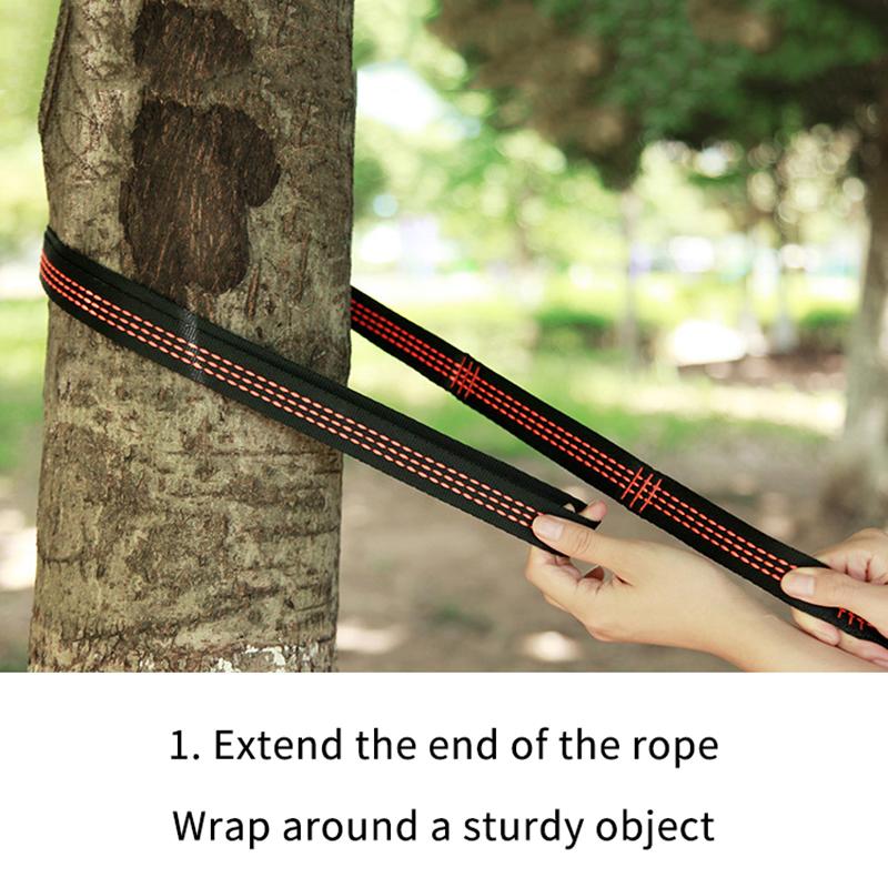 2 Stück Spezielle Verstärkte Polyestergurte 5-Ring Hohe Tragfähigkeit Stachelige Hängematten Gurte Für Outdoor Camping Hängematten Gurte