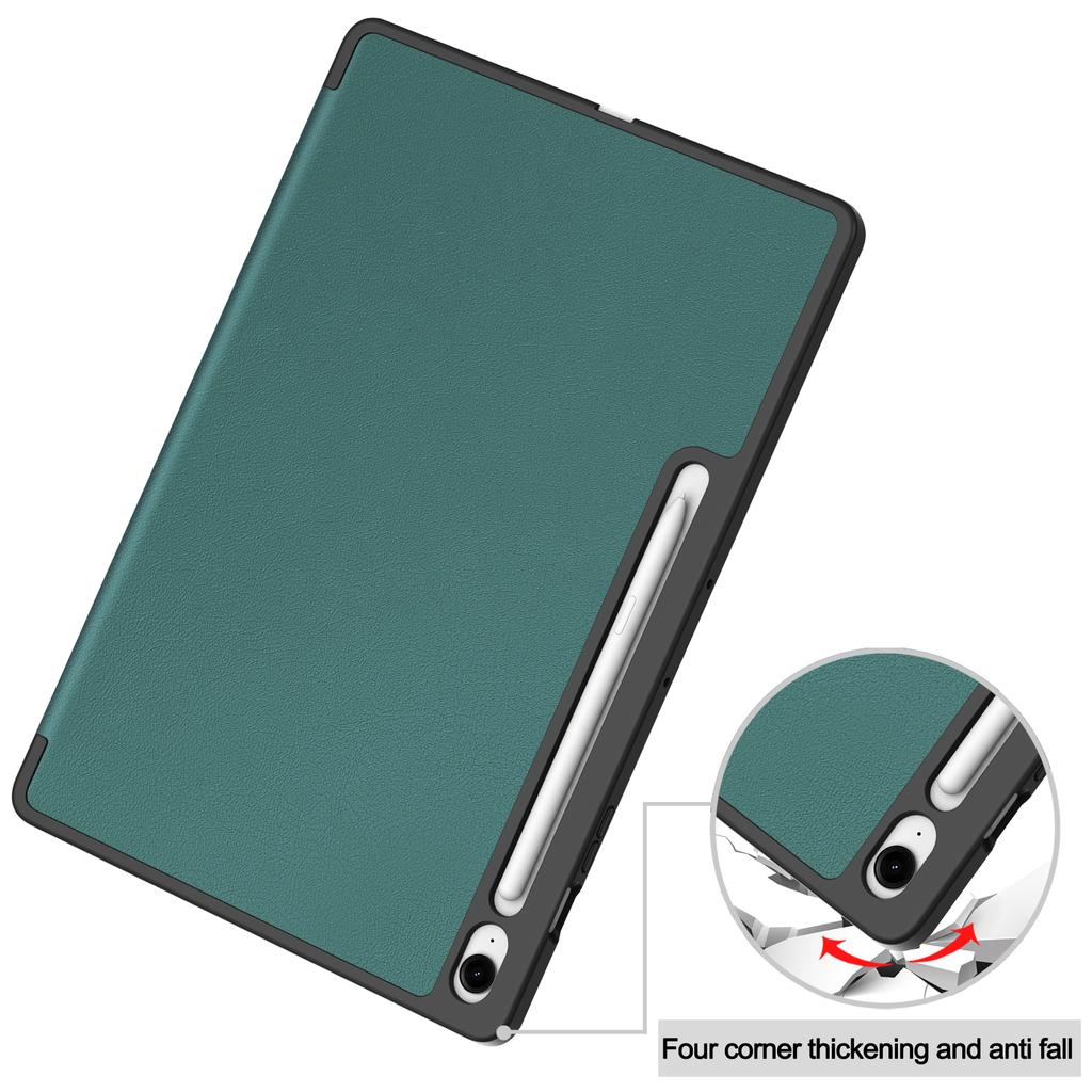 Για Samsung Galaxy Tab S10 FE+ Θήκη Στήριξης Δερμάτινη Θήκη Tablet Απορρόφησης Κραδασμών με Υποδοχή Στυλού
