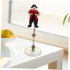 Abaodam Set of 4 Plastic Figure Stands, Display Racks, Model Figurine Shelves, Tabletop Stable, for Collectors