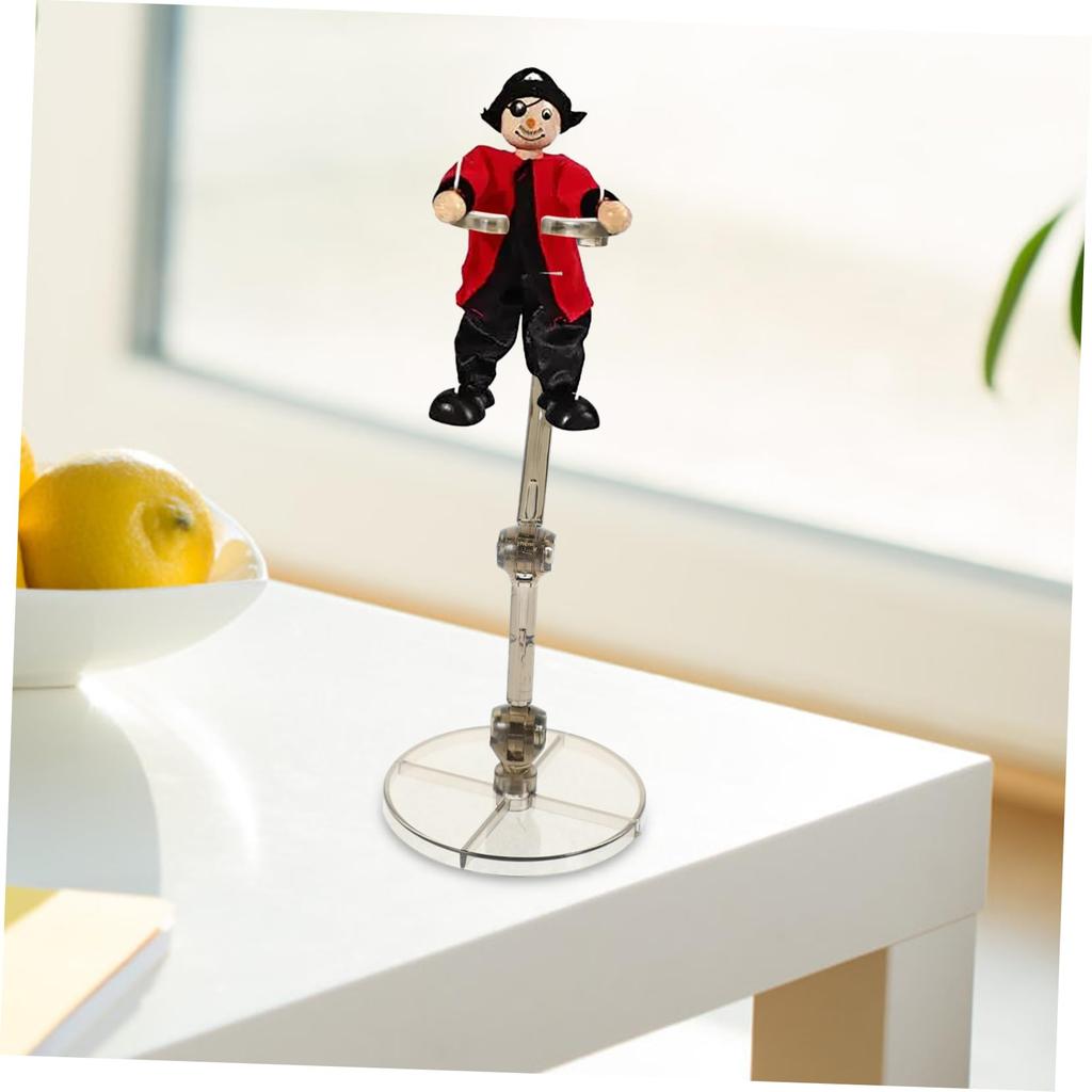 Abaodam Set of 4 Plastic Figure Stands, Display Racks, Model Figurine Shelves, Tabletop Stable, for Collectors