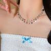 Fashion Mini Butterfly Tassels Colorful Zircon Collar Necklace Temperament Choker Party Jewelry Clavicle Chain Necklace