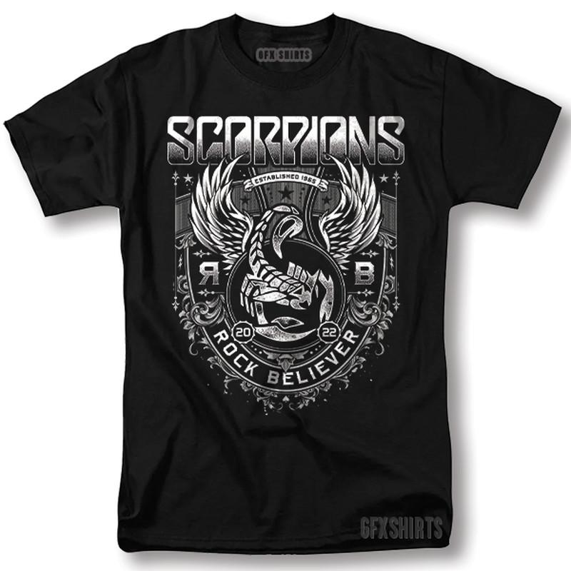 Футболка Scorpions Концертный Тур Рок Винтажный Графический Дизайн 4XL