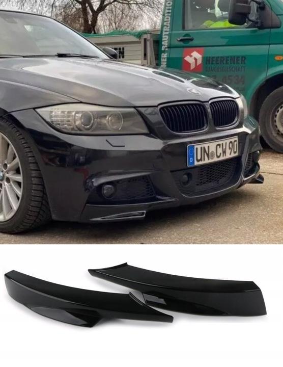 Splitter Flaps Czarny Dla Bmw E90 E91 2009-2013 Lift Lci Dokładka M Pakiet
