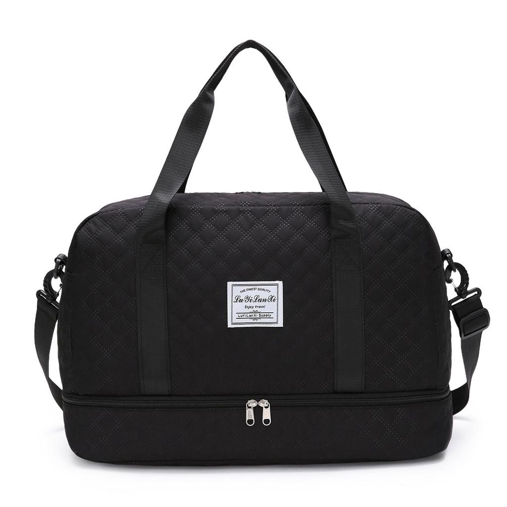 Deluxe Large Capacity Duffel Bag - Multi-functional Shoulder and Crossbody Tote Bag with Wet and Dry Pockets Dual Side Pockets for Travelling