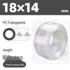 Transparent PU Air Hose for Compressors: Sizes 3-22mm