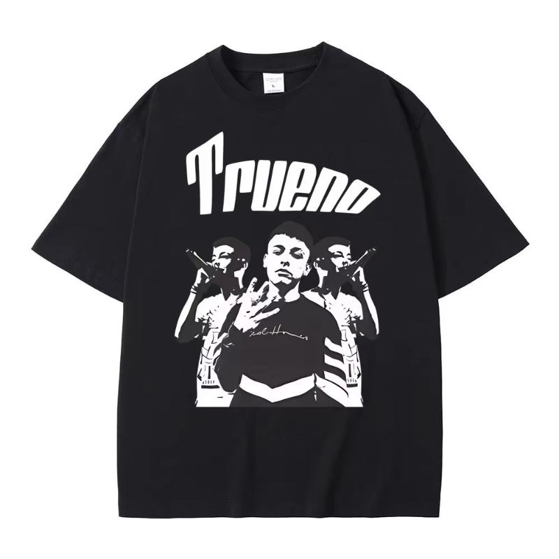 Rapper Trueno Album Tour Merch Tshirt Men Women Clothes Fashion Short Sleeve Tee Shirt Streetwear Loose Tshirts Unisex