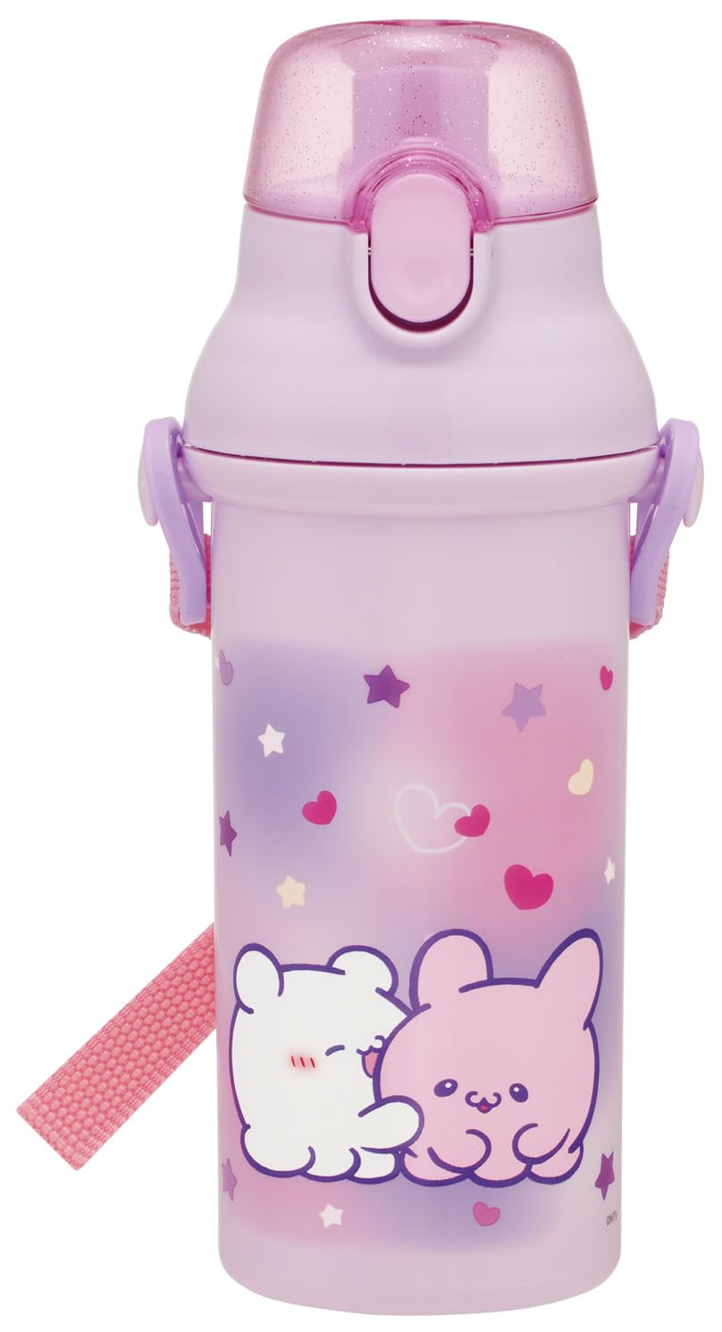 

Детская бутылка для воды Skater, 480 мл, для питья напрямую, пластиковая, управление одной кнопкой, можно мыть в посудомоечной машине, сделано в Японии, Love Ease, дизайн для девочек,