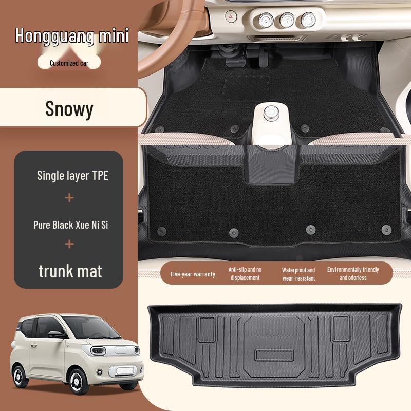 Kompatible Fußmatten für Wuling Hongguang Mini Dritte und Vierte Generation Macaron, Version für vier Türen