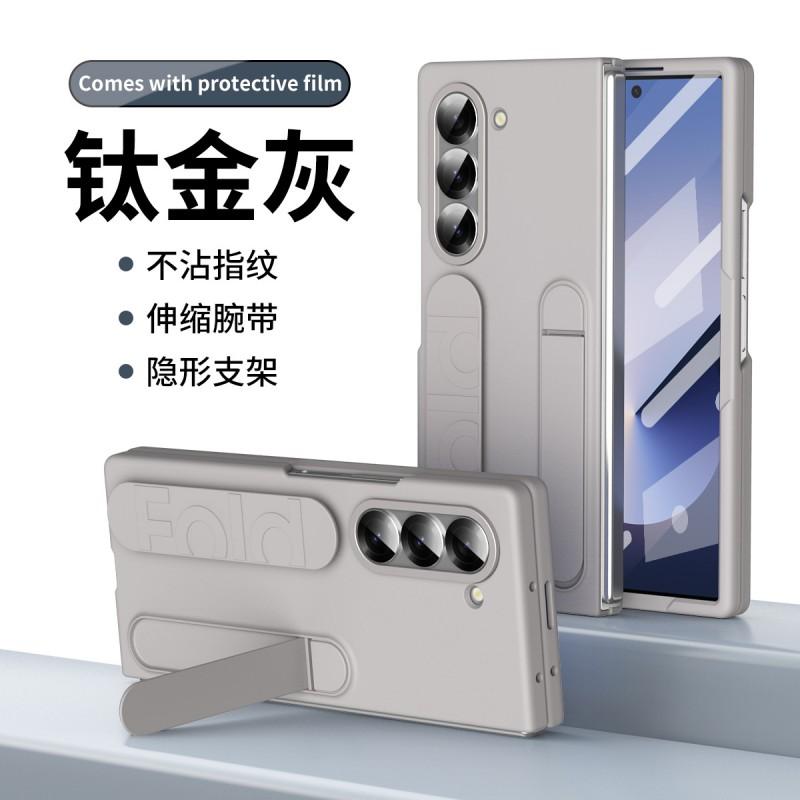 Slim TPU Case With Wrist Strap Kickstand Galaxy Z Fold8 Ultra Fold7 Fold6 Fold5 Fold4 Fold3 Anti-Drop Shockproof