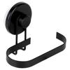 Toilet Paper Holder Wall-Mounted Bathroom Suction Cup Hanger Black