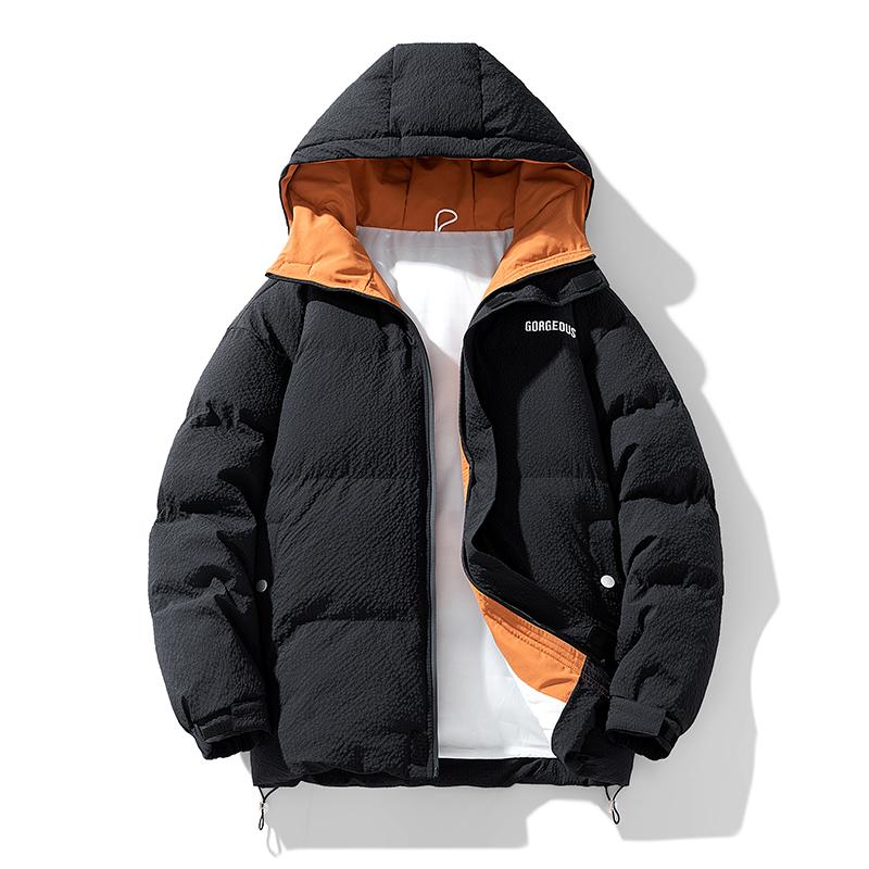 

Хлопковая куртка с капюшоном, штурмовая куртка на осень и зиму, водонепроницаемая и ветрозащитная уличная куртка-пуховик для пар, мужское и женское толстое пальто M чёрный