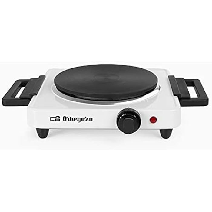 Table de cuisson électrique - ORBEGOZO - JP20 PE2715 - 1500 W - Blanc - Vitrocéramique