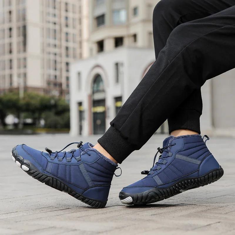 Pánské boty 2024 Nové Zimní Pantofle Teplé Pánské Boty Vodotěsné Protiskluzové Plyšové tenisky Pánské tenisky Boty Pánské tenisky Zima