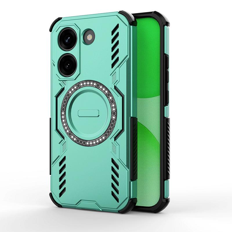 KEYSION Hollow Heat Dissipation Case for Xiaomi POCO X8 Pro Max TPU+PC Magnetic Cooling Shockproof Phone Cover for POCO X8 Pro