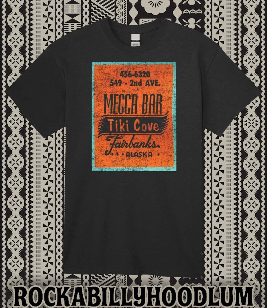 

Retro Tiki Art Tee T Shirt Mug Tiki Mecca Bar Cove Fairbanks Alaska 3XL
