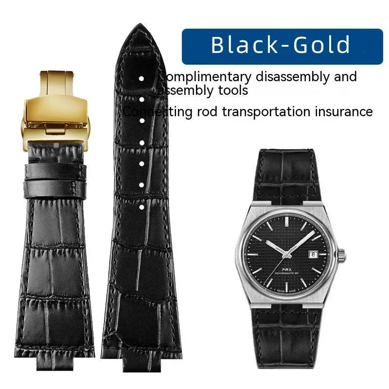 Genuine Leather Watch Strap For Tissot 1853 Prx Series Super Player T137.410 T137407 Watch Band Belt Convex Interface 12mm