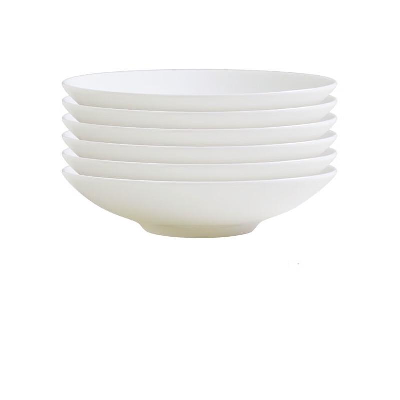 Jingdezhen Bone China Pure White 7-inch Deep Plates