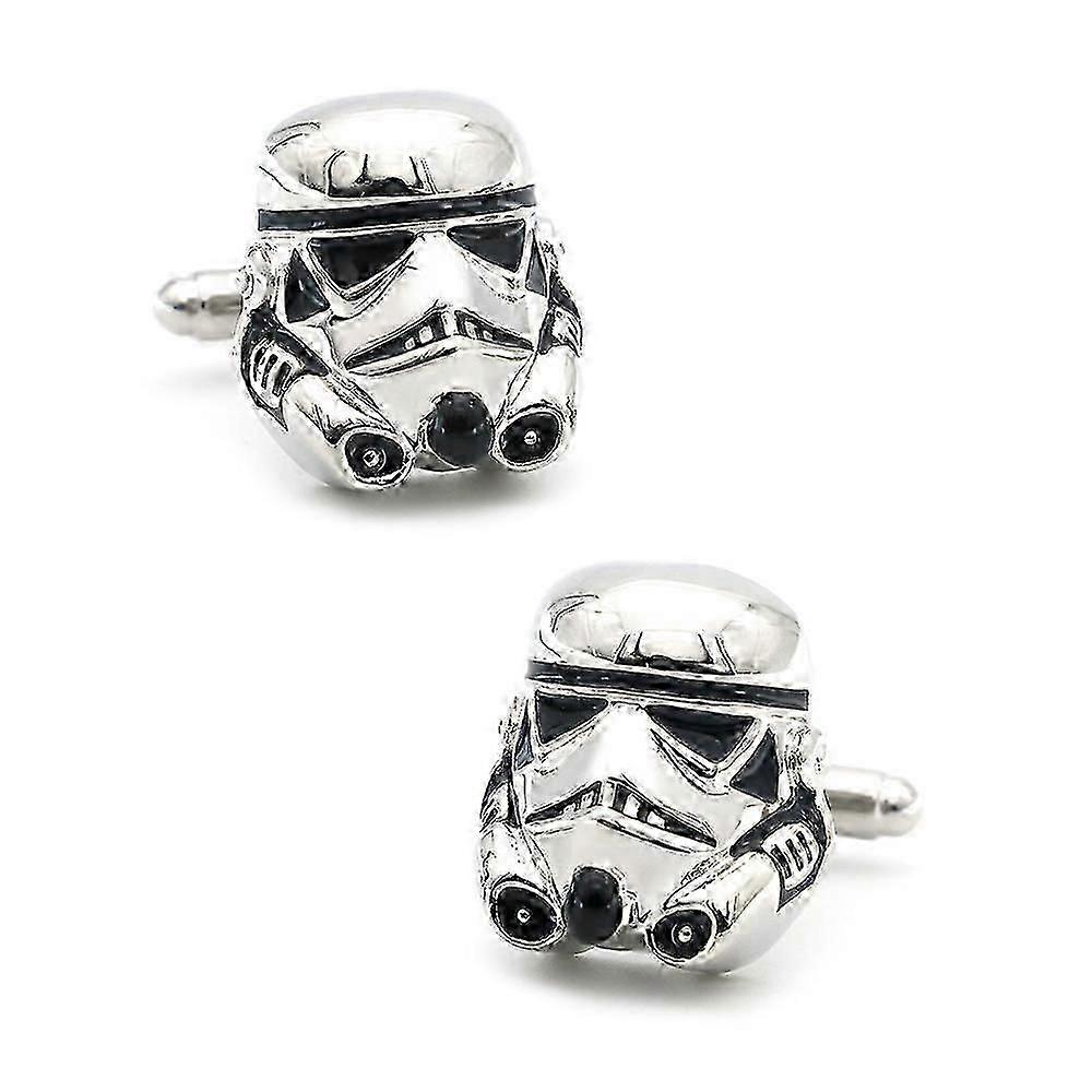 Star Wars Stormtrooper Men's Novelty Silver Zinc Alloy Cufflinks- New Arrival