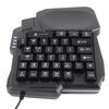 One Handed Gaming Keyboard 35 Keys Waterproof Wide Palm Rest Black Single Handed Keyboard for Computer Mobile Games
