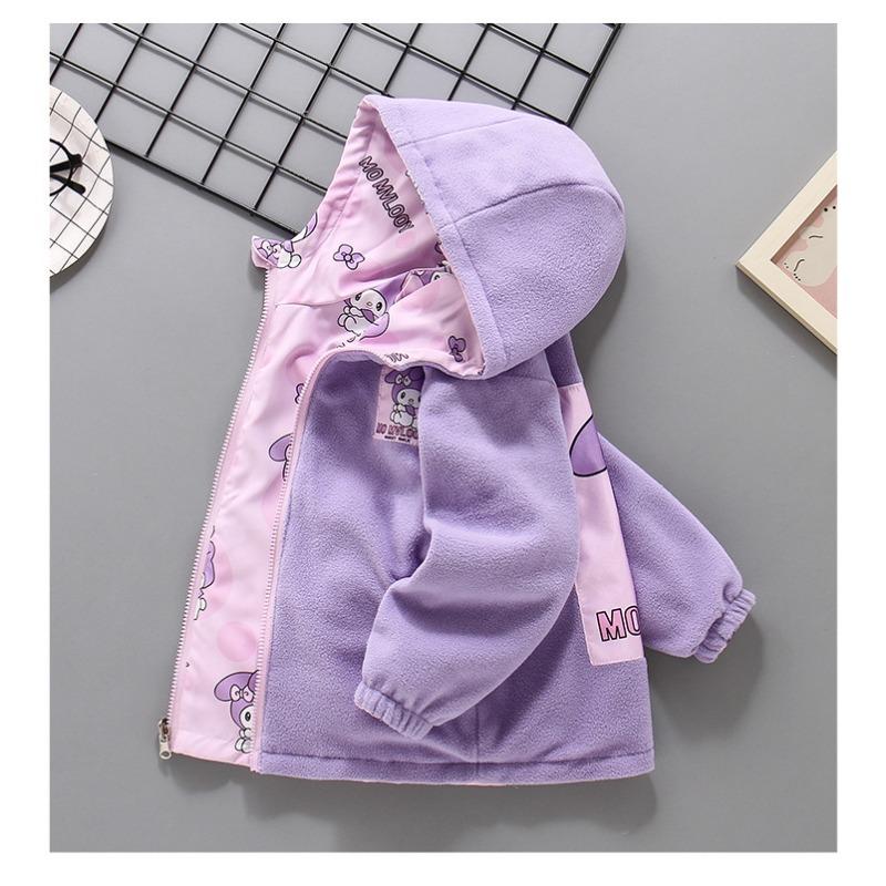 Girl S Big Kids Two Sided Fleece Lined Thick Fashion Jacket