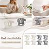 Bed Sheet Holder 4 Pack for Fitted Sheets - Sheet Fastener Clips for Mattress To Keep Bedding In Place