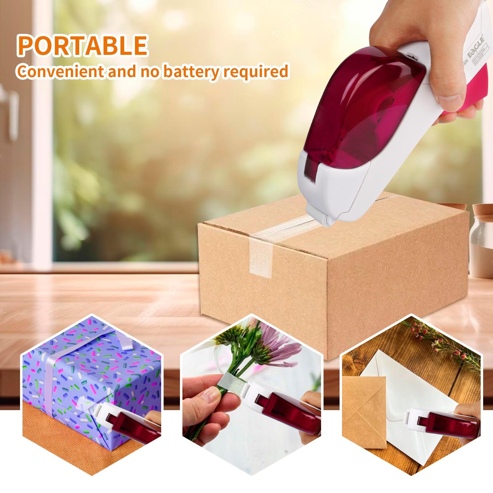 Intelligent Tape Dispenser Handheld Tape Cutter for School Gift Wrapping one size горячий розовый