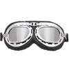 Retro Silver Frame Harley Motorcycle Goggles - Foldable Windproof Antique Bronze Design for Karting