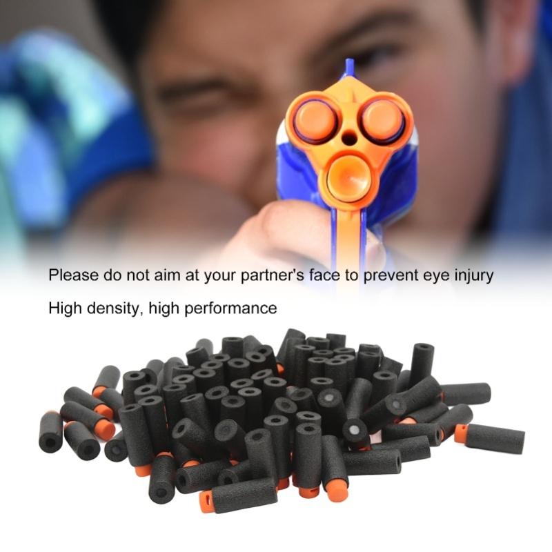 100pcs Universal Short Darts High Density EVA Soft Shot Harmless Toy Refill For Various Shooting Toy Purple
