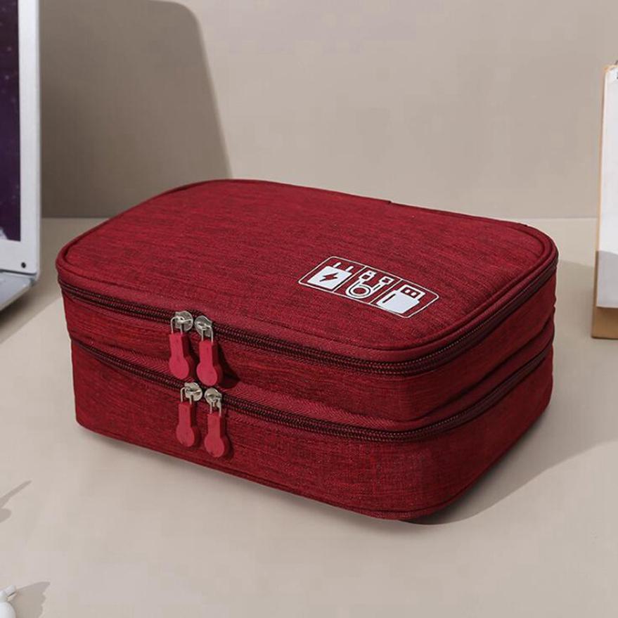 Cheap Portable Travel Storage Bag Electronics USB Cable Insert Case
