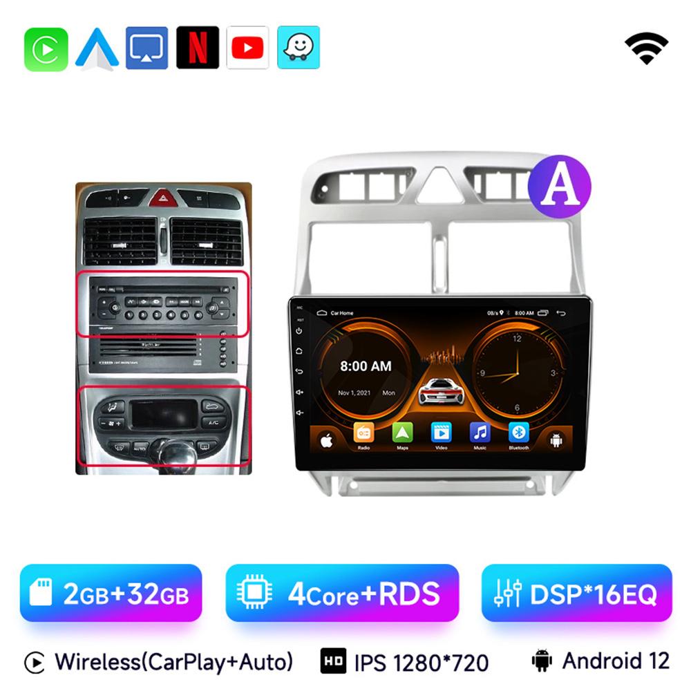JIUYIN 9 Inch Car Radio For Peugeot 307 307CC 307SW 2002 - 2013 Wireless CarPlay Android Auto Car Intelligent No 2 Din 2din DVD