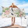 Utart Vintage Rosen Frühblumen und Frühe Insekten Botanisches Strandtuch Mikrofaser Schnelltrocknend Saugfähig Schnelle Handtücher Für Yoga