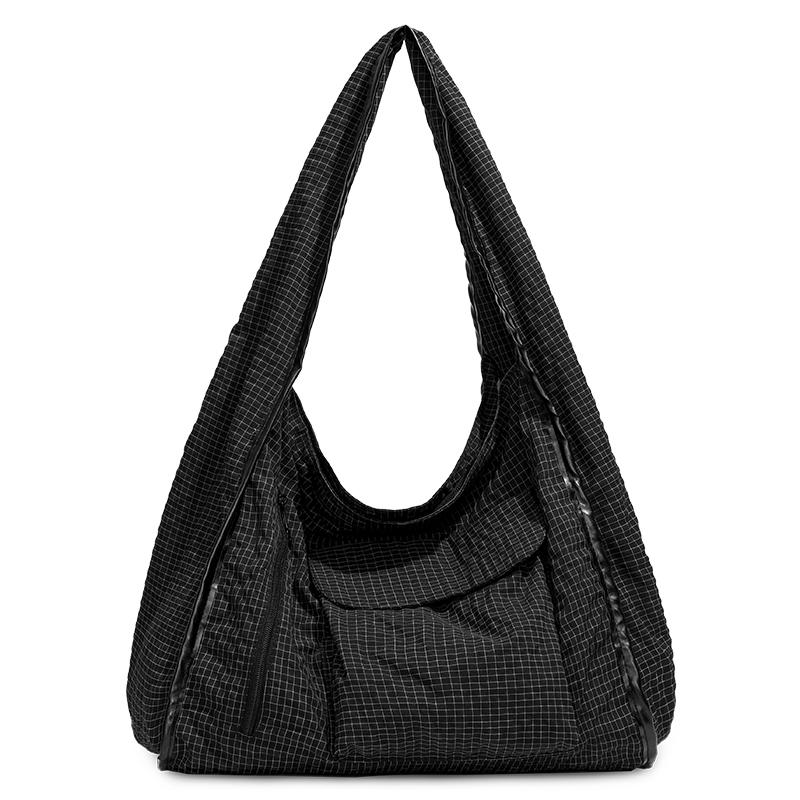 Plaid Tote Bag Women's Lightweight Large Capacity Shoulder Bag