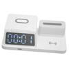 Multifunctional Alarm Clock Wireless   with Night Light Calendar for Phone Watch Earphone