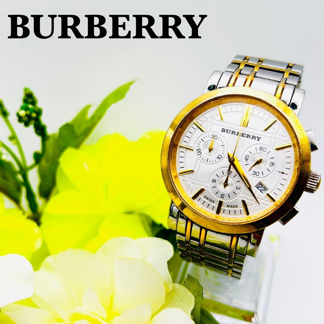 Used BURBERRY Burberry Chronograph Men s Watch Working Item