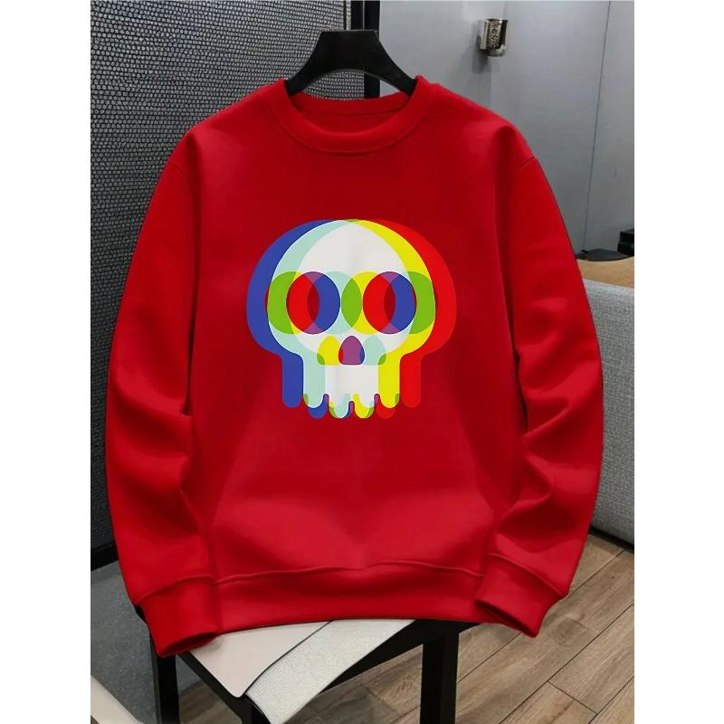 Children's Fashion Skull Pattern Color Drip Design Street Trend Teen Sweatshirt