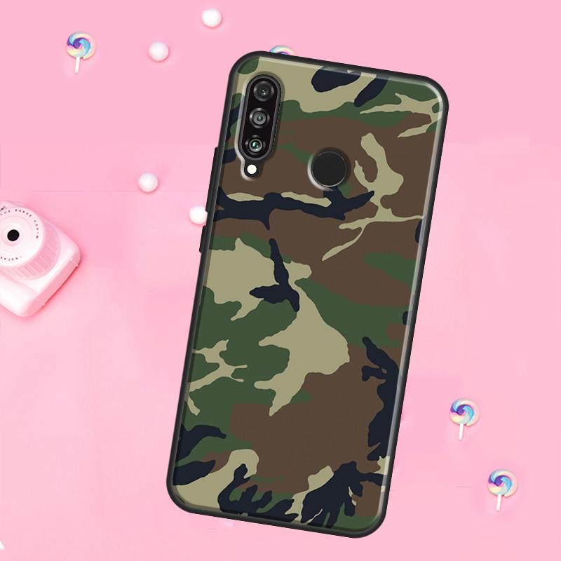 Military Army Camouflage For Huawei Nova 11 Pro 10 9 SE Y70 Y60 Y90 Y61 Y91 Y73 Y72 12s 12i 11i 8i P30 P40 Lite Case