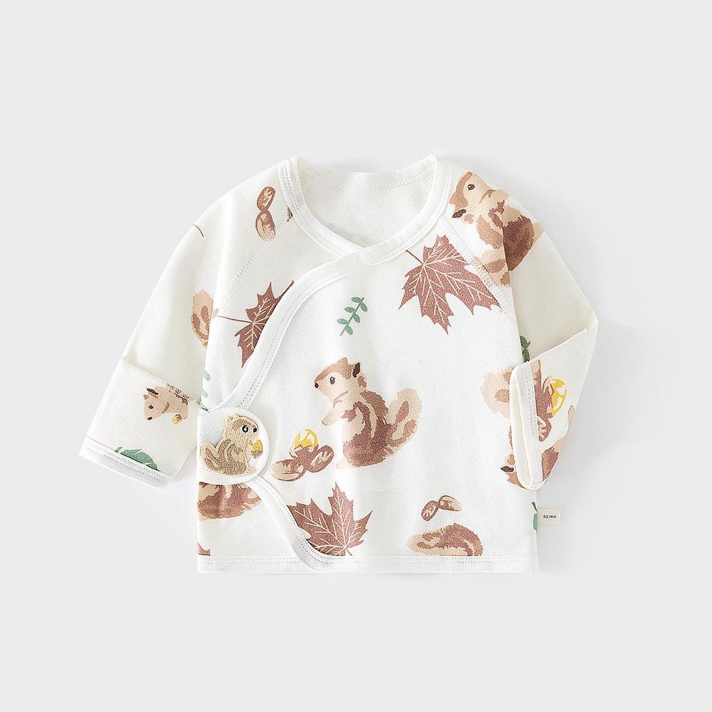Neugeborenen Knochenlose Baumwolle Klettverschluss Pyjamas - Frühling/Herbst Halbrücken-Outfit