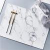 Creative PU Leather Marble Coasters Coffee Coasters Kitchen Placemats Dining Table Black And White Chic Decoration Wholesale