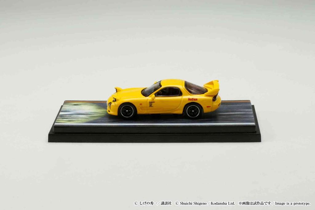 HJ64 164 Mazda RX-7 (FD3S) RED SUNSInitial D with Takumi Fujiwara and Keisuke Takahashi Driver Figures Included, Finished Product