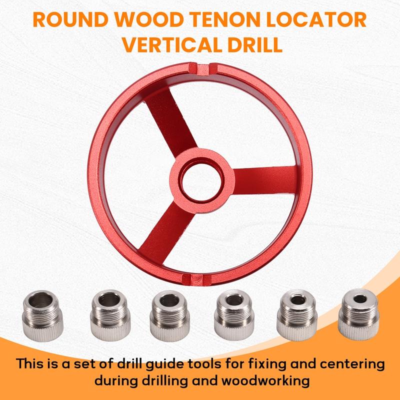 A96I-90 Degree Drill Guide 5/6/7/8/9/10Mm Drill Bit Hole Puncher Locator Jig Hinged Hole Opener Woodworking Tools