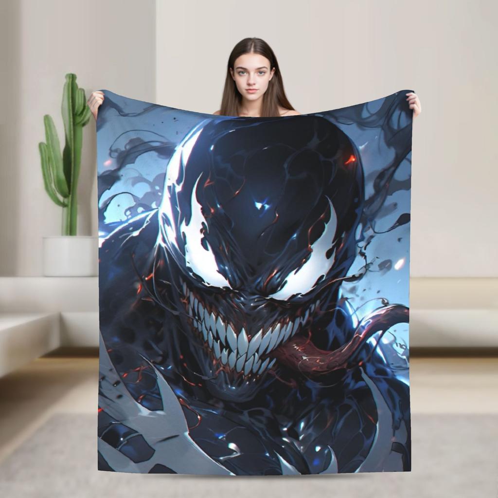 Venom Blanket Plush Awesome Soft Throw Blanket for Coverlet Decoration