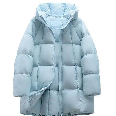 Winter Damenmode Kapuzenmantel Langärmlig Verdickt Warm Koreanischer Stil Daunenjacke