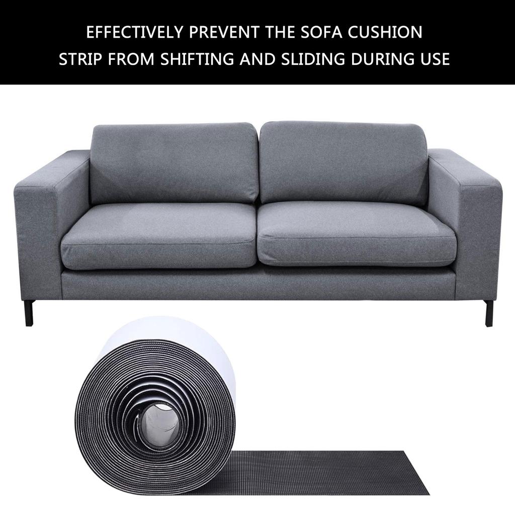 2Rolls 4.4Inchx20ft Sofa Cushion Tape Multipurpose Adhesive Cushion Grip Pad Strips for Reduce Couch Cushions Sliding